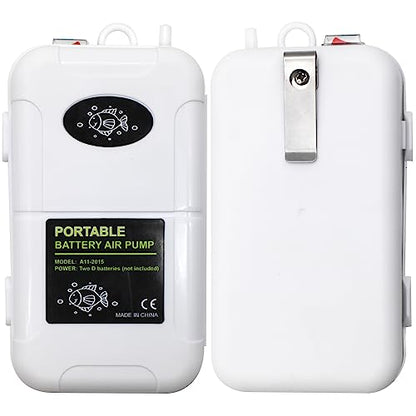 Portable Battery Air Pump for Fishing Trips, 6 Gallons Aeration Pump,Aquarium Air Pump with Air Stones, Outdoor & Outdoor use