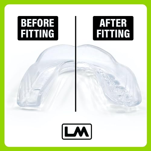 Loudmouth Sport Slim-Fit Boil & Bite Mouth Guard (2 Pack) Plus Mouthguard Case, Advanced Protection for All Contact Sports (Clear) - color: Clear