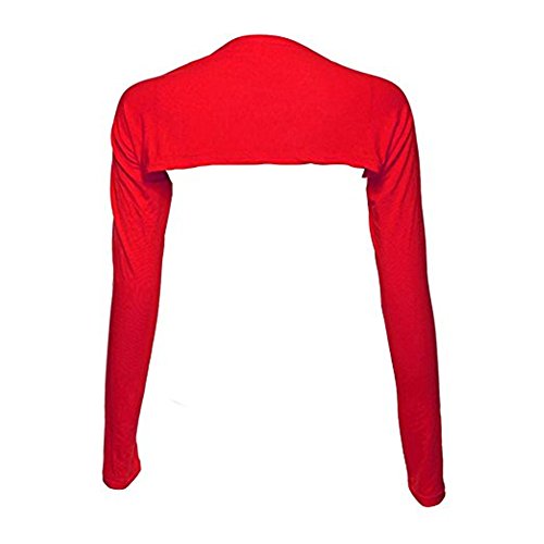 YEESAM Bolero Shrugs for Women Long Sleeve Arm Sleeves Hijab Accessories One Size - color: Red