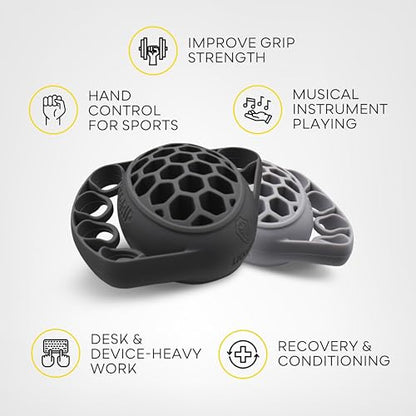 LIONTEK TEKGRIP Hand Grip Strengthener & Finger Exerciser, Dual-Action Grip and Extension Trainer with 3 Progressive Resistance Levels