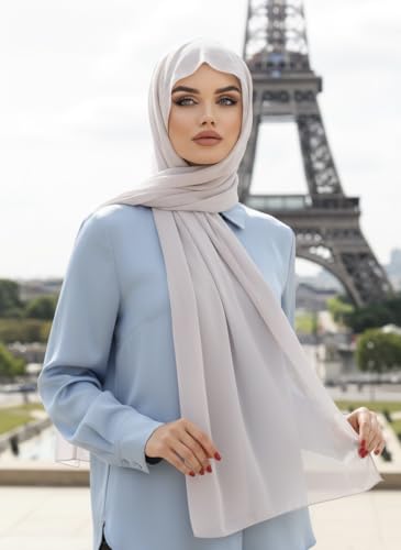 Instant Chiffon Hijab, Ready to wear hijab, modal wrap, Abaya, modern Instant Scarf, Soft breathable scarf - color: S10 Soft Lila