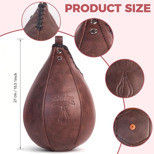 Speed Bag, Speed Punching Bag, Boxing Ball, Punching Dodge Striking Bag for Boxing Training Home Gym Sports Fitness - color: Brown