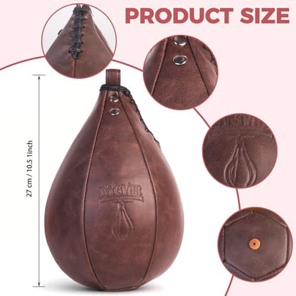 Speed Bag, Speed Punching Bag, Boxing Ball, Punching Dodge Striking Bag for Boxing Training Home Gym Sports Fitness - color: Brown