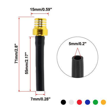 2PCS Gas Fuel Cap Gas Tank Breather Universal CNC Tank Valve Vent Tube with Chekc Ball Aluminum Breather for RM125 RM250 RMZ450 RMX450Z RM250Z RMX250 DR-Z400 DR-Z400E DR-Z400S Yellow - color: Yellow