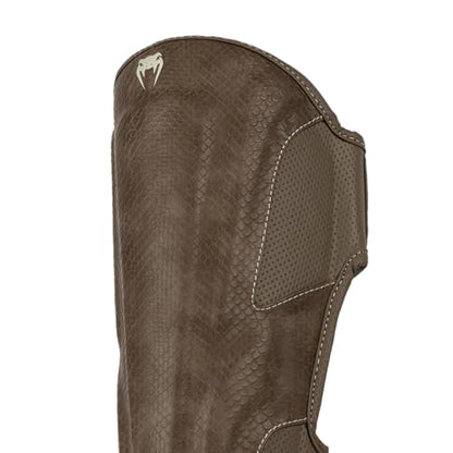 Venum Impact Evo Scales Shin Guards - color: Brown