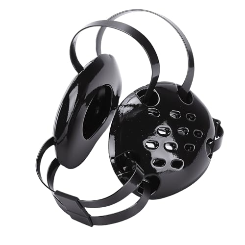 Wrestling Ear Guard, Head Gear with Black NBR Sponge Dipped Paint 11 Holes for All Sports, Chin Pad Protective