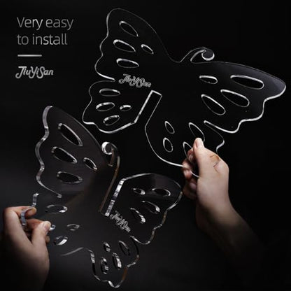 Butterfly Shaped Acrylic Book Stand for Reading, Perfect As A Cook Book Stand for Kitchen Counter Or Book Display Stand, Ideal for Hold Bibles, Magazines Or Art Books,12" x 7" x 5.2" - style: with laser logo