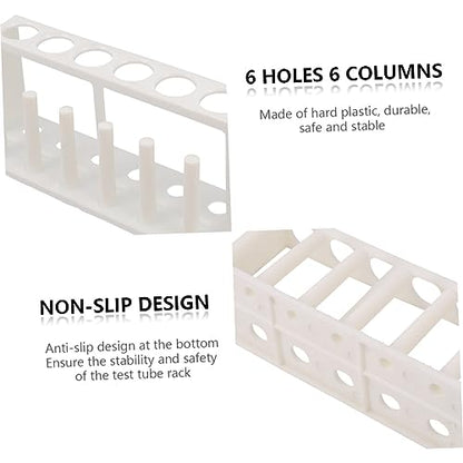 Zerodeko 3pcs Plastic Test Tube Holder Rack for Water Quality Testing Organizer - Design for School Laboratories and Aquarium Use