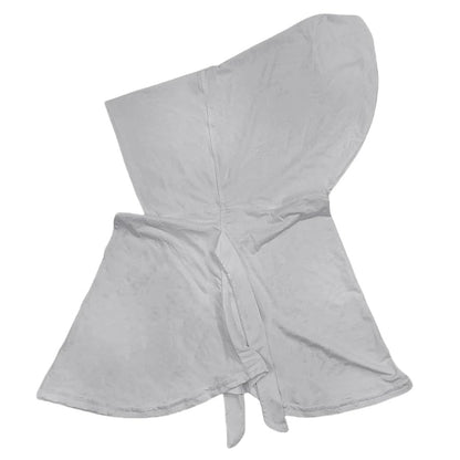 Lina & Lily Jersey Tie Back Hijab Underscarf with Neck Cover Full Coverage for Muslim Women - color: Light Gray