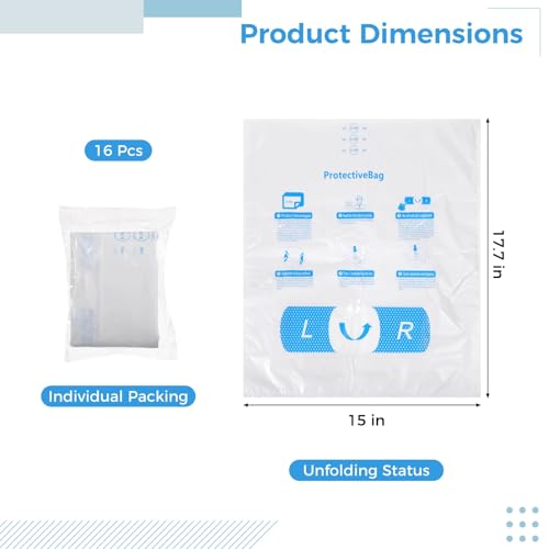 Foam Bags For Shipping 16 PCS 15×18 Inch, Handy Temperature-Activated Expanding Pouches, Instant Pack Quick Packaging - Protective Parcel Solution - color: 16 PCS, size: 18 × 15 inch
