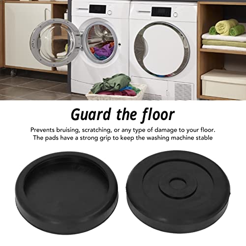 Anti Vibration Pads, Antislip Universal Pedestals for Washer Dryer, Noise Dampening and Shock Support Circular Rubber Isolation Feet Mats Set of 4
