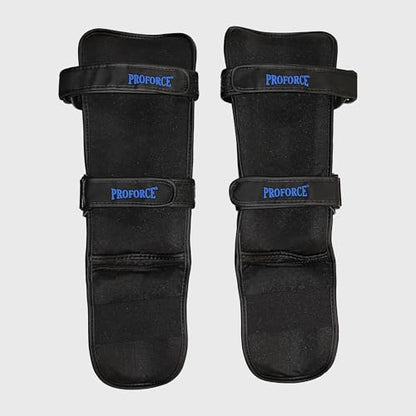 ProForce Martial Arts Combat Tactical Shin & Instep Guard - color: Black/Blue, size: Medium