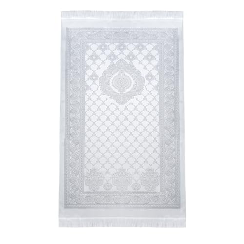 Prayer Mat - Muslim Prayer Rug, Prayer Mat Islam, Portable Travel Prayer Mat, Islam?c Prayer Rugs, Muslim Ramadan Eid Gifts (Grey) - color: Grey
