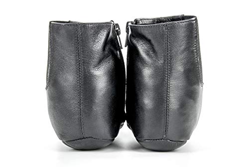 Genuine Halal Leather Zipper Khuffain | Sunnah Khuff Socks for Mosque, Black, Shoe Size: US - size: 10 Women/8.5 Men