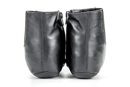 Genuine Halal Leather Zipper Khuffain | Sunnah Khuff Socks for Mosque, Black, Shoe Size: US - size: 13 Women/10.5 Men