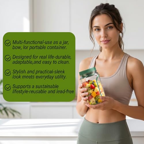 2025 New Side-Opening Salad Jar - Leakproof Mason Jar Container, Dishwasher Safe, All-in-One Meal Prep Solution for Fresh Lunches On-the-Go(2PC) - color: 2PC