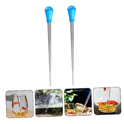 Veemoon 2pcs Multifunctional Plastic Pipette Droppers Scale for Accurate Measurement for Fish Tank Water Changes and Kitchen Use and Safe Liquid Transfer Tools
