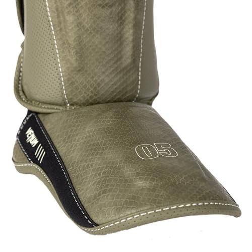 Venum Impact Evo Scales Shin Guards - color: Army Green
