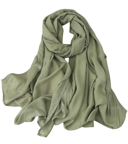 Thin Cotton Scarf For Spring And Summer, Pure Color Edged Sunscreen Shawl - color: 16