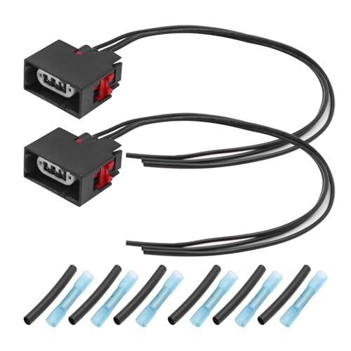 2Pcs 68065016AB Front Turn Signal Light Connector Plug Harness with Tube Replacement for Jeep Wrangler JK 2007-2018
