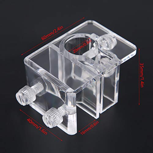 ZJchao Aquarium Tube Fixture Holder, Fish Filter Clamp/Holder Aquarium Plant Holder Clear 20mm Acrylic Aquarium Hose Tube Fixing Pipe Clamp/Holder Fish Hanger for Holding Doing Pump Soft Hose