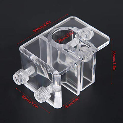 ZJchao Aquarium Tube Fixture Holder, Fish Filter Clamp/Holder Aquarium Plant Holder Clear 20mm Acrylic Aquarium Hose Tube Fixing Pipe Clamp/Holder Fish Hanger for Holding Doing Pump Soft Hose