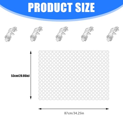 Invisible Anti Jump Netting for Fish Tanks Includes 5 Mounts Clear Netting Covers Clear Fish Tanks Covers with Holders
