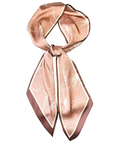Hioyiwse Head Scarf Hair Neck Scarves For Women Purse Bag Scarfs For Handbags Silky Long Thin Satin Headscarf Fashion - color: B13-pink Jellyfish