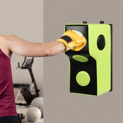 Wall Boxing Punching Pad, Wall Mount Uppercut Boxing Heavy Bag - color: Green+Black