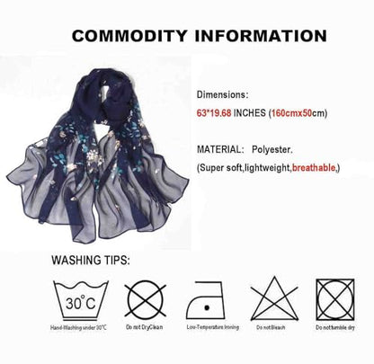 Acotavie Scarfs for Women Lightweight Fashion Scarves Print Floral Pattern Scarf Shawl Wraps - color: C005