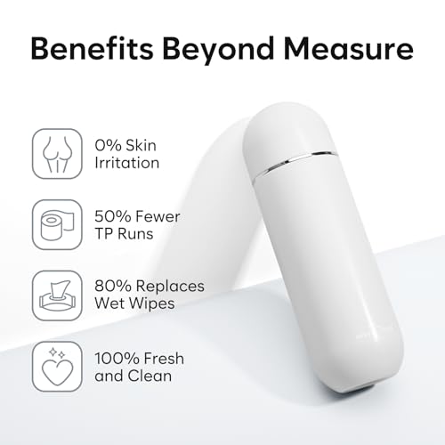 Easy@Home Portable Bidet for Travel: Handheld Sprayer Kit - Personal Hygiene Peri Bottle for Women & Men | Perineal & Postpartum Care Essentials | 380mL (12.8 oz) Large Capacity Bottle | EPB-01 Grey