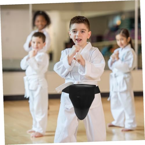 VICASKY Professional Groin Protector for Martial Arts and Combat Sports Reusable Crotch Guard with Ergonomic Design for Karate Boxing Thai Training Adult and Youth Black