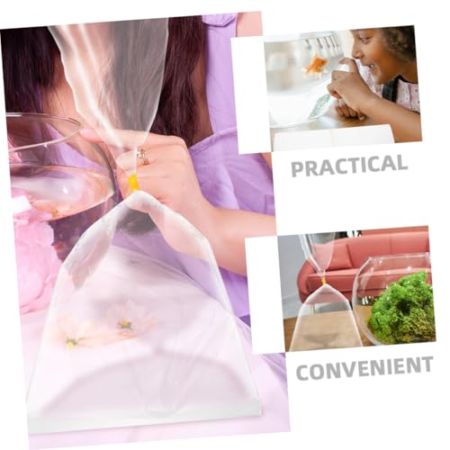 SOLUSTRE 50Pcs Clear Fish Packing Bags Hdpe Fish Transport Containers Design for Safe Aquarium Fish Transport Oxygen Bags for Pet and Feeder Fish