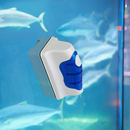 Jasonwell Magnetic Aquarium Fish Tank Glass Algae Glass Cleaner Scrubber Floating Clean Brush(M) - size: M