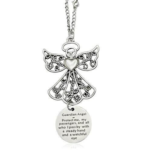 Angel Car Charms For Rear View Mirror Hanging, Christian Car Accessories, Inspirational Jesus Bible for Women and New Drivers - color: 1.1