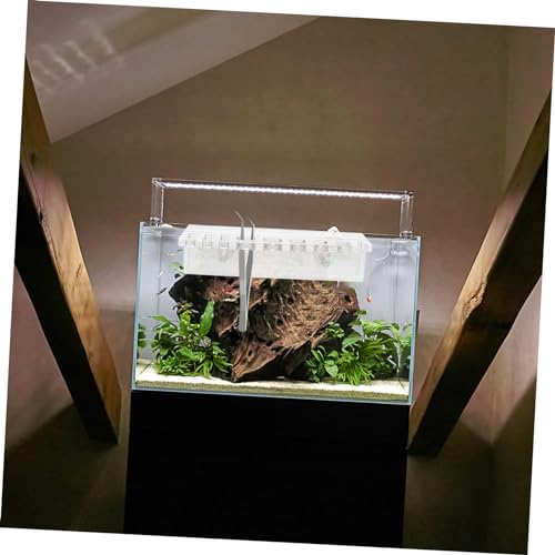 Happyyami Easy Install Fish Tank Tool Rack Aquarium Tool Holder Water Holder Storage Slots