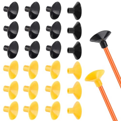 BENECREAT 24Pcs 2 Colors Archery Suction Cups, Replacement Suction Cup Rubber Arrows Supplies for Bow Arrow Crafting and Accessory Replacement,1.3x0.7 Inch