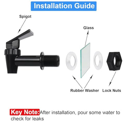 OHOH 4 Sets Plastic Spigot, Replacement Cooler Faucet Water Bottle Jug | BPA-Free Water Jug Spout,Reusable Spigot Spout Water Beverage Lever Pour Dispenser Valve Crock Tap(2 Black and 2 White) - color: Black and White