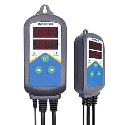 Inkbird ITC-306T Pre-Wired Electronic Heating Thermostat Temperature Controller and 24 Hours Digital Day & Night Cycle Timer Controller for Seed Germination Reptiles Hatching - size: ITC-306T (Controller Only)