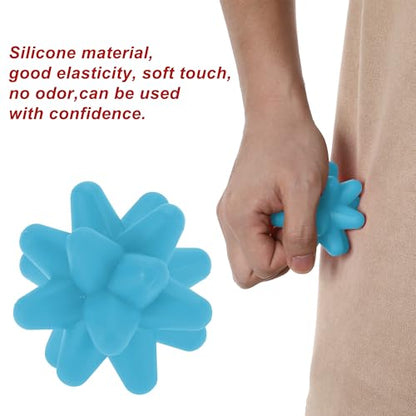 VOCOSTE Silicone Massage Ball, Fascia Massage Ball Tool for Trigger Point Pain Release, Foot Acupoint Trigger, Myofascial Massager for Exercise, Blue - color: Blue
