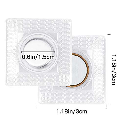 EMYVSVO 30쌍 3.5cm(1.18인치) 보이지 않는 자석 스냅 PVC 숨겨진 지갑 클로저 패스너 스냅 핸드백 의류 걸쇠 DIY 공예 바느질 도구 - size: A-invisible magnetic snap 30MM