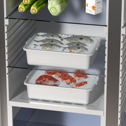 8 L Plastic Bus Tubs, Small Commercial Bus Tub Tote Box, 5 Packs | Light Gray Food Service Bus Boxes, Dirty Dish Utility Tub - size: 8 L