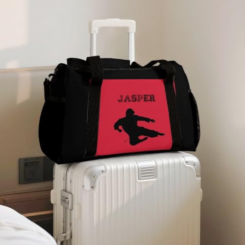 Custom Name Taekwondo Karate Duffle Bag,Personalized Martial Arts Gear Bag for kids Boy Girls,Water-Resistant Sparring Equipment - color: Taekwondo Karate-11
