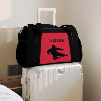 Custom Name Taekwondo Karate Duffle Bag,Personalized Martial Arts Gear Bag for kids Boy Girls,Water-Resistant Sparring Equipment - color: Taekwondo Karate-11