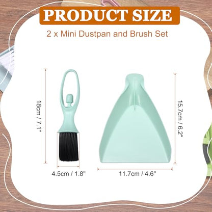 uxcell Mini Dustpan and Brush Set, Small Broom and Dustpan Set for Office Tabletops Sofas Keyboards Home Cleaning Tool, Light Blue - color: Light Blue