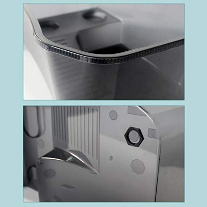 for Turtle Vivarium Box Aquarium for Breeding Box Habitat Tortoise Food Feeding Box with Basking Pl - color: White