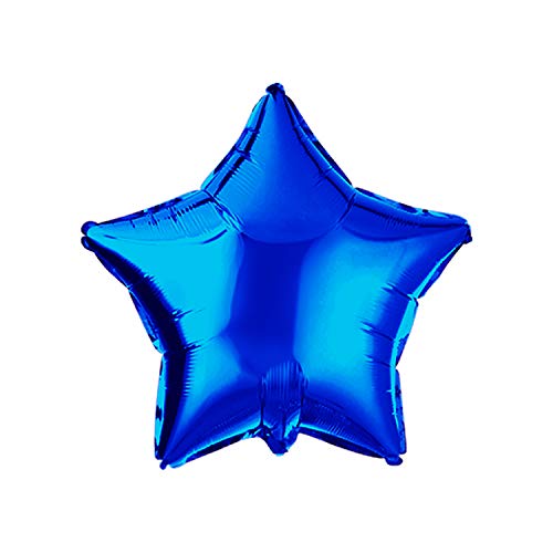 Blue Star 풍선 45.7cm(18인치) 호일 풍선 마일라 헬륨 풍선, 생일 파티 웨딩 베이비 샤워 장식, 20개 팩 - color: 블루.