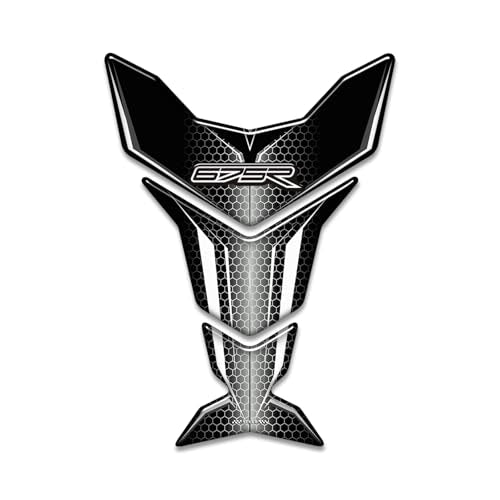 Motorcycle 3D Tank Pad Compatible with Triumph Street Triple Daytona 675 765R RS Stickers Gas Kit Knee Fish Bone Tank Pad Decals Fit for 675 765 R RS Stickers Decals Tank Protection Waterproof (A-17) - color: A-17