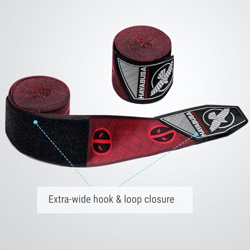 Hayabusa Marvel Hero Elite Mexican Style Boxing Hand Wraps for Men & Women - color: Deadpool