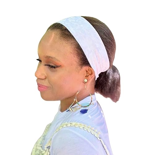 Wrapunzel No Slip Headband For A Secure All-Day Fit. Use Under Wig or Headwrap to Keep Coverings In Place. Soft Snag Free Velour Band In Four Sizes - Handmade in the USA - color: XL (23.5”-26.5”) White